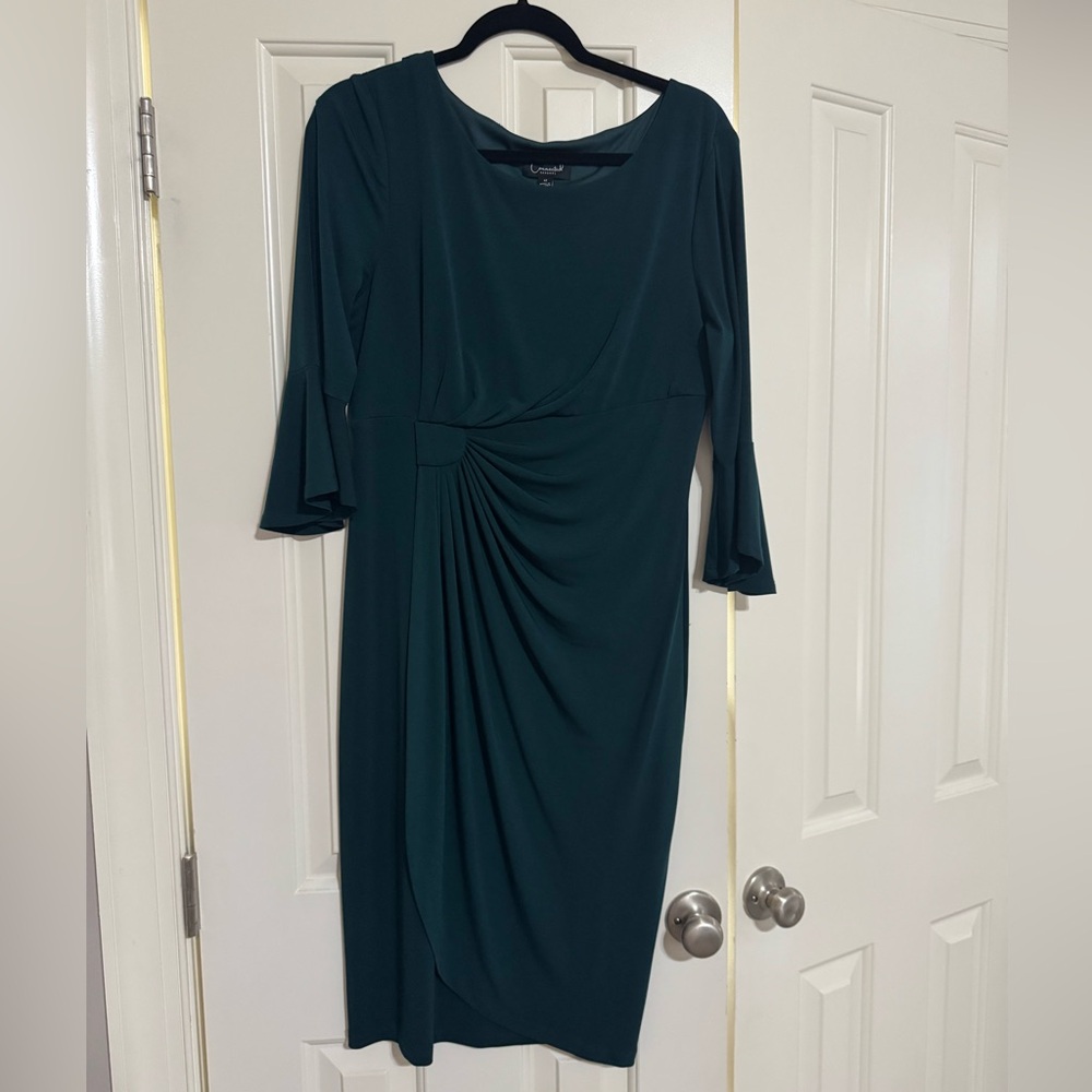 Connected Apparel Dark Green Long Sleeve Dress